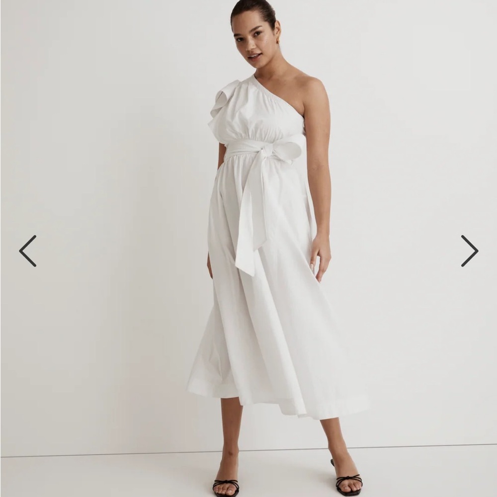 Madewell Ruffled One-Shoulder Midi Dress